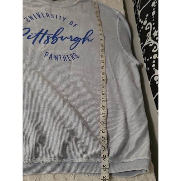Chicka-d University of Pittsburgh Sweatshirt Top Womens Size Medium Gray Blue - Picture 8 of 8